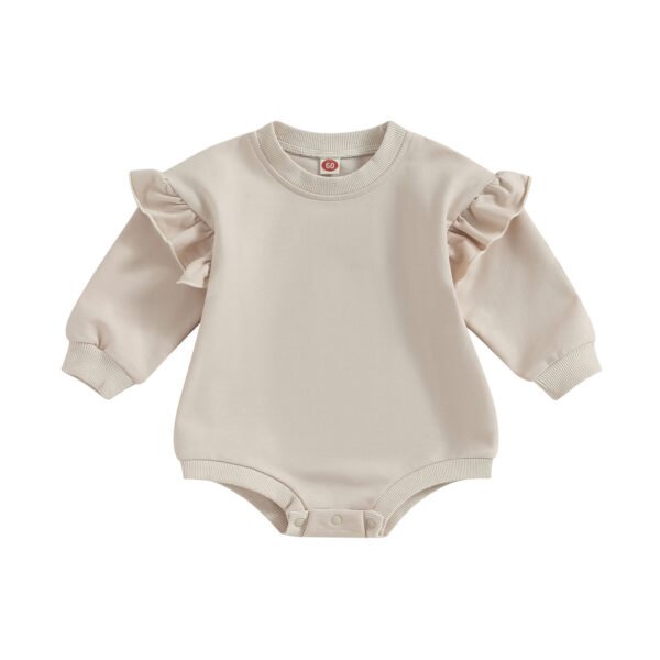 Long Sleeve Ruffled Babby Romper