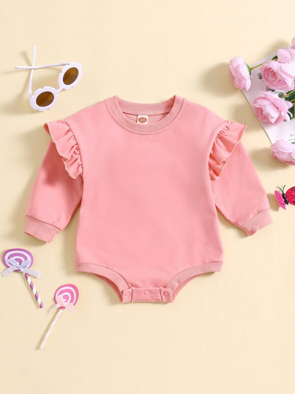Long Sleeve Ruffled Babby Romper