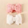 Striped Knitted Large Bow Double Layered Headband