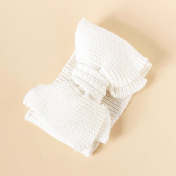 Striped Knitted Large Bow Double Layered Headband