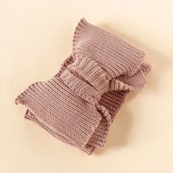 Striped Knitted Large Bow Double Layered Headband